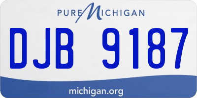MI license plate DJB9187