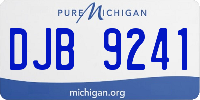 MI license plate DJB9241