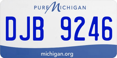 MI license plate DJB9246