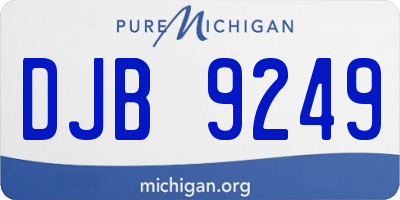 MI license plate DJB9249