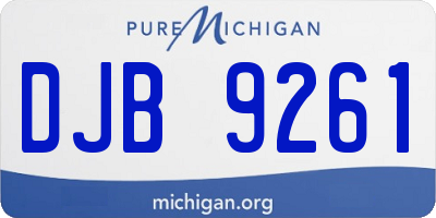 MI license plate DJB9261