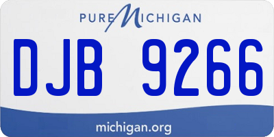 MI license plate DJB9266