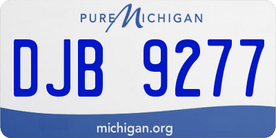 MI license plate DJB9277