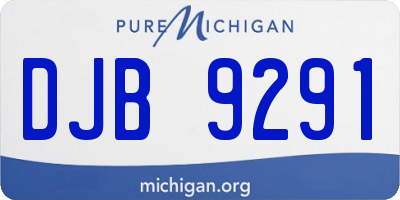 MI license plate DJB9291