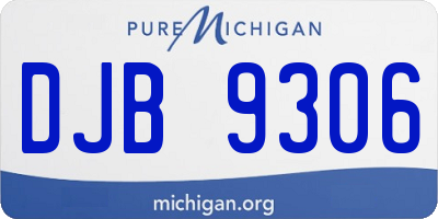 MI license plate DJB9306