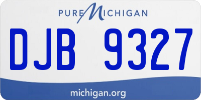 MI license plate DJB9327