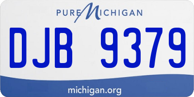 MI license plate DJB9379