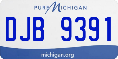 MI license plate DJB9391