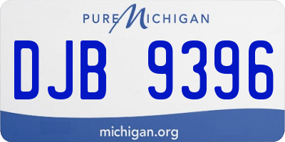 MI license plate DJB9396