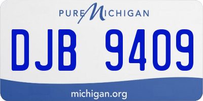 MI license plate DJB9409