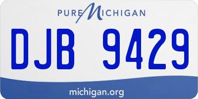 MI license plate DJB9429