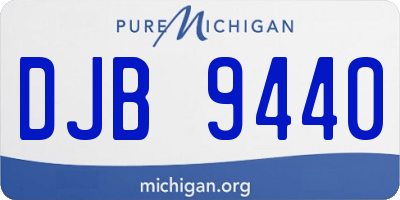 MI license plate DJB9440