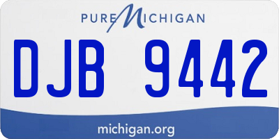 MI license plate DJB9442