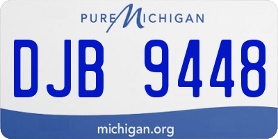 MI license plate DJB9448