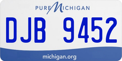 MI license plate DJB9452