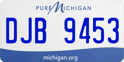 MI license plate DJB9453