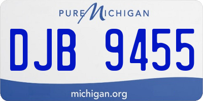 MI license plate DJB9455
