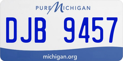 MI license plate DJB9457