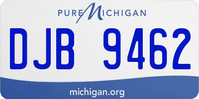 MI license plate DJB9462