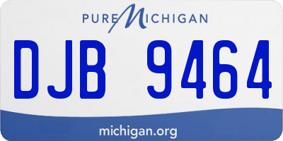 MI license plate DJB9464
