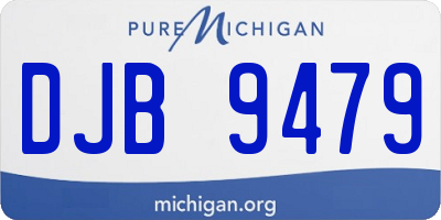 MI license plate DJB9479