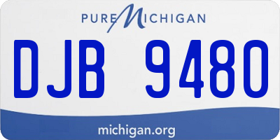 MI license plate DJB9480