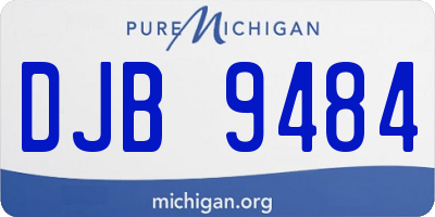 MI license plate DJB9484