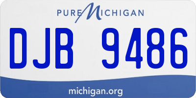 MI license plate DJB9486