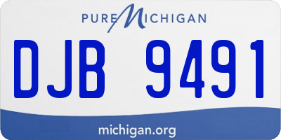 MI license plate DJB9491