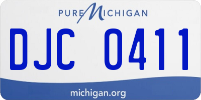 MI license plate DJC0411