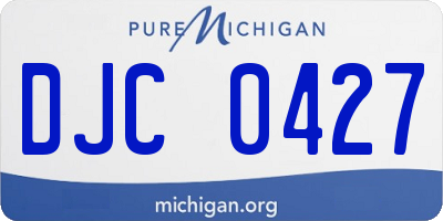MI license plate DJC0427