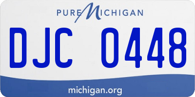 MI license plate DJC0448