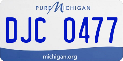 MI license plate DJC0477