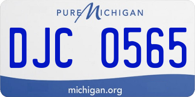 MI license plate DJC0565