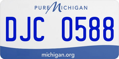 MI license plate DJC0588