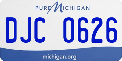 MI license plate DJC0626
