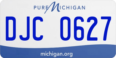 MI license plate DJC0627