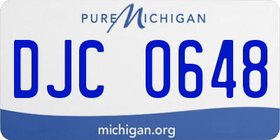 MI license plate DJC0648