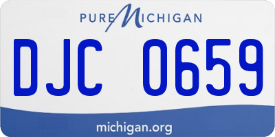 MI license plate DJC0659