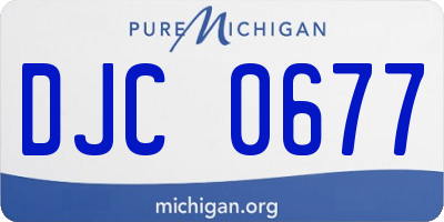 MI license plate DJC0677