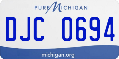 MI license plate DJC0694