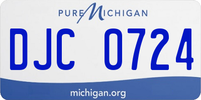 MI license plate DJC0724