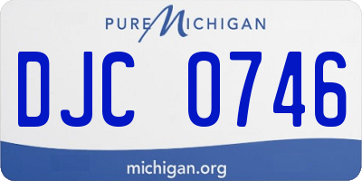 MI license plate DJC0746