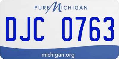 MI license plate DJC0763