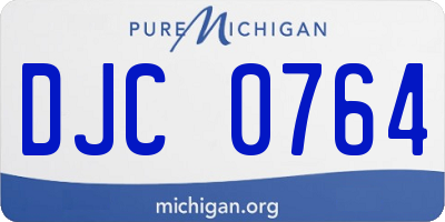 MI license plate DJC0764