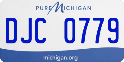 MI license plate DJC0779