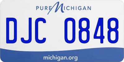 MI license plate DJC0848