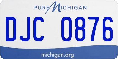 MI license plate DJC0876