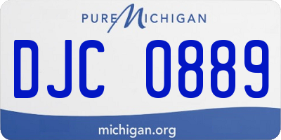 MI license plate DJC0889