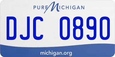 MI license plate DJC0890